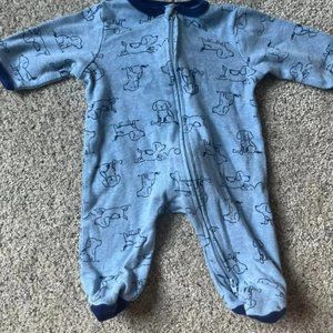 Newborn boys footie pajamas